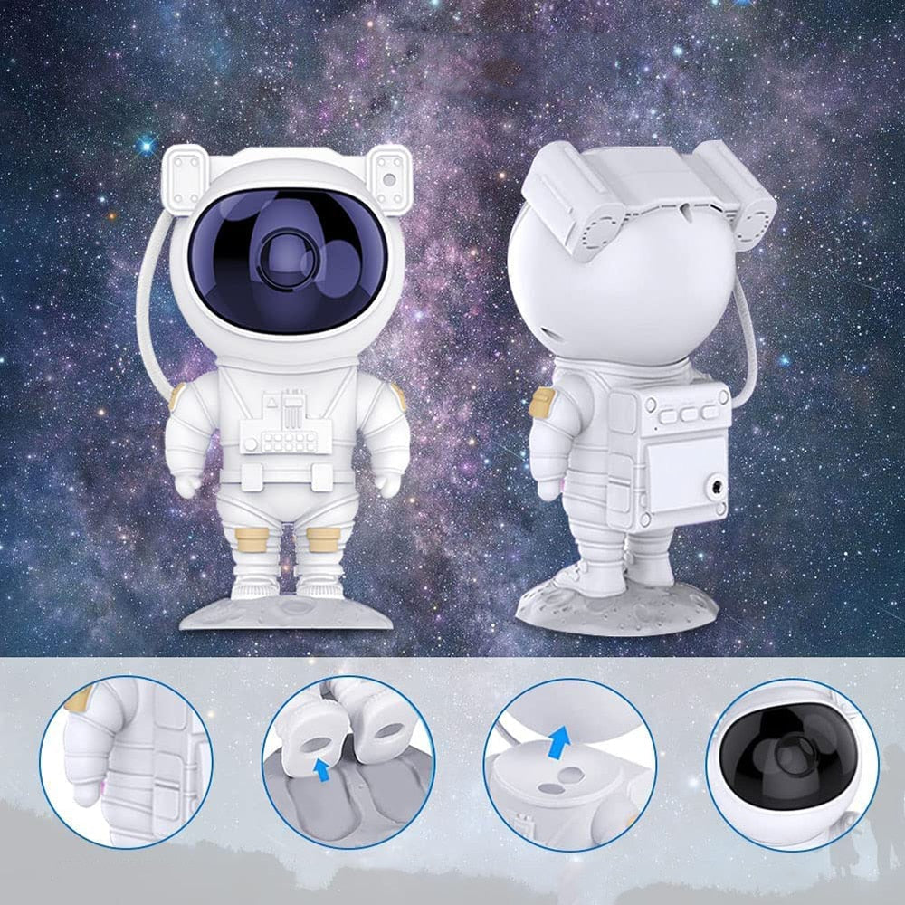 Lampa LED pentru copii cu proiector Galaxy Starry Sky, Model astronaut, Telecomanda