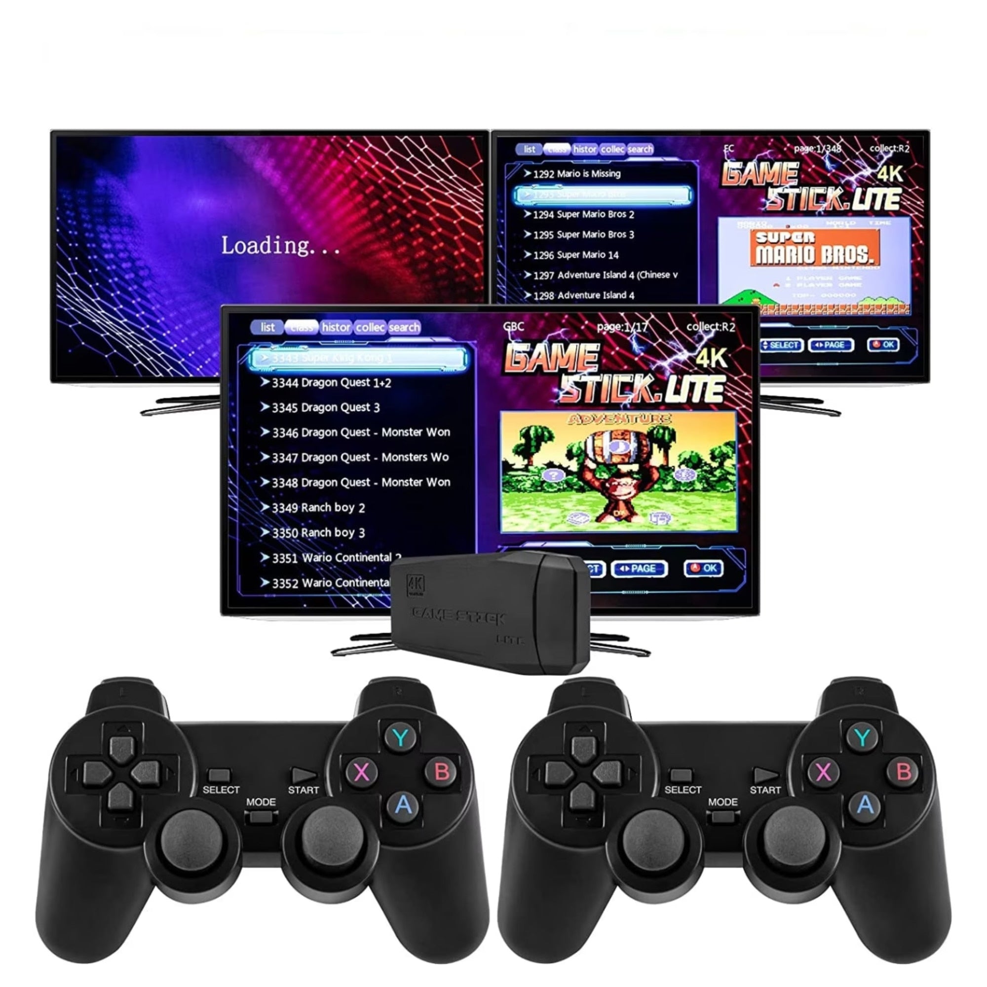 Consola jocuri video retro, ABS, 2.4G wireless, pentru TV, suporta pana la 9 emulatori, HDMI