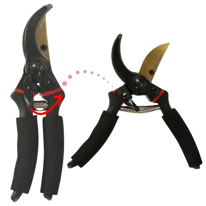 Foarfeca de gradina, otel SK5, 22 cm, pentru arbusti, trandafiri, copaci, manere ergonomice antiaderente