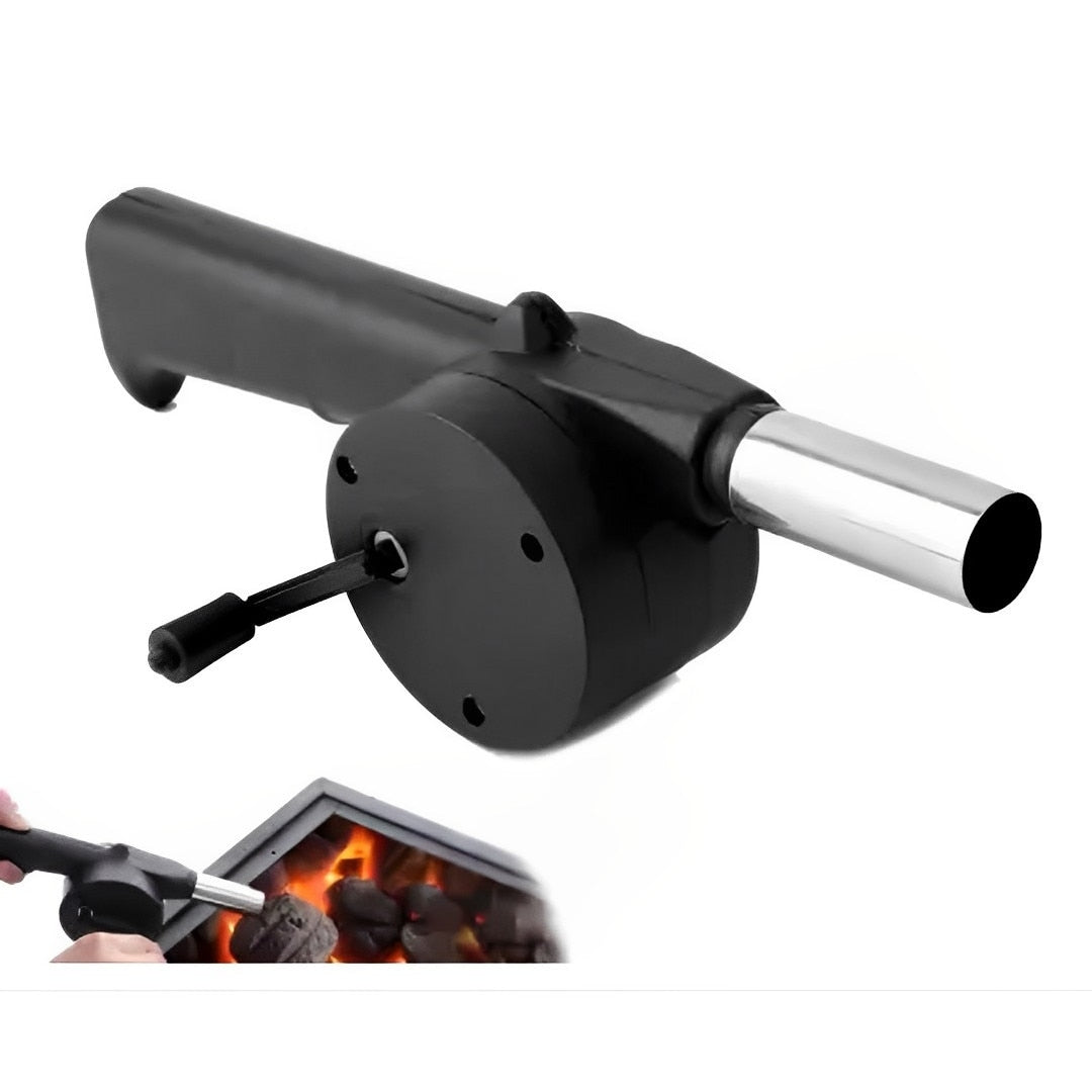 Accesoriu de gratar, tip suflanta manual, din plastic si metal, 24cm