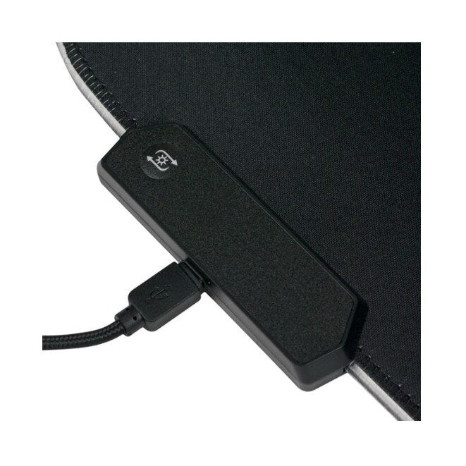 Mouse pad gaming cu iluminare led RGB 80x30 negru