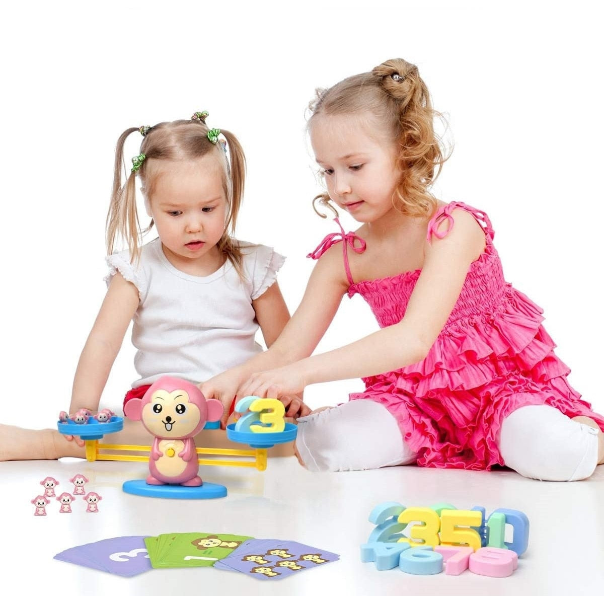 Jucarie maimuta tip balanta, matematica educativa pentru acasa