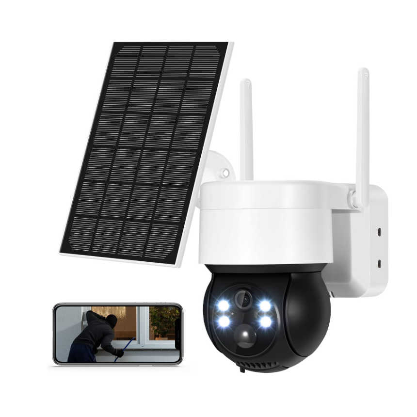 Camera de supraveghere cu panou solar si senzor PIR