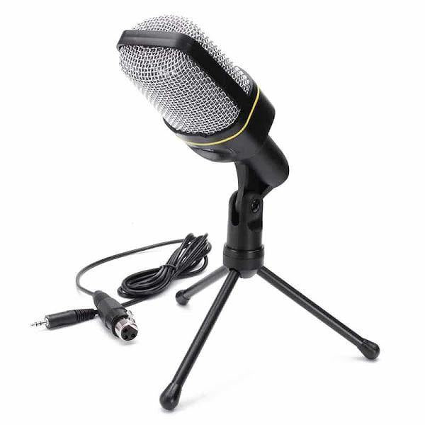 Microfon profesional Andowl QY-920 cu trepied pliabil, inregistrare vocala si karaoke