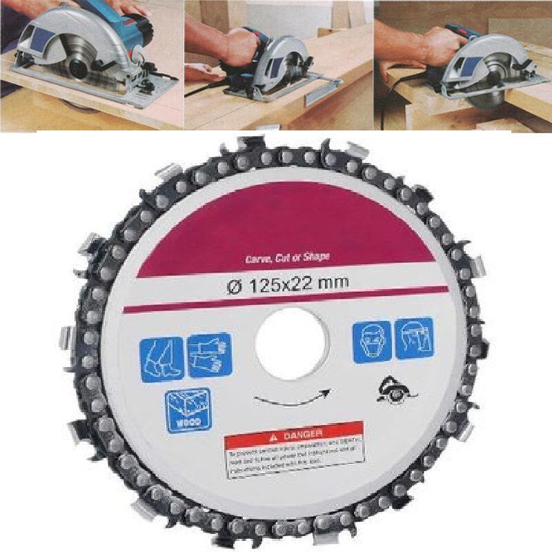 Disc flex lemn cu lant drujba, polizor unghiular, diametru 115/125 mm