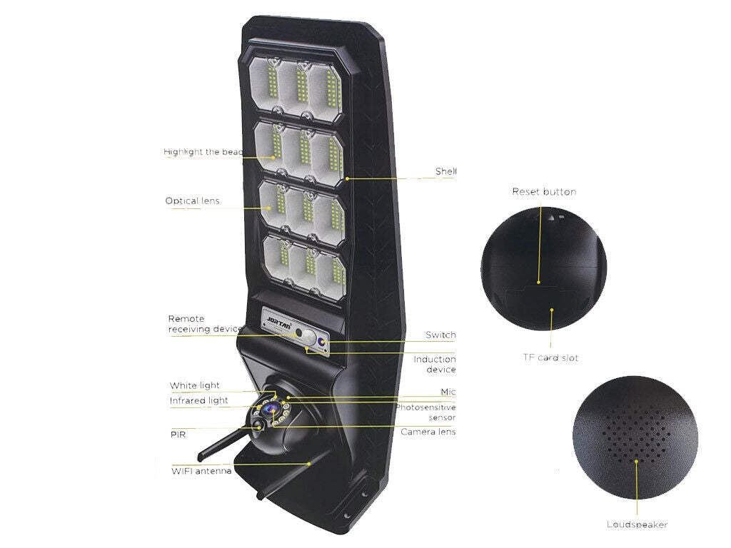 Lampa stradala 400W cu camera de supraveghere incorporata si telecomanda