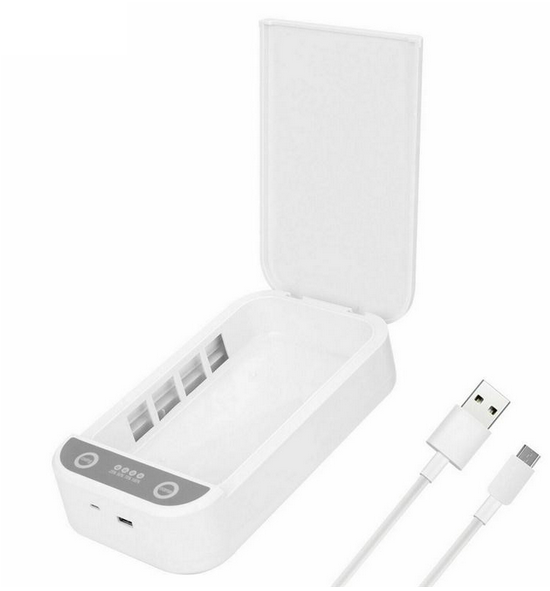 Set 2 x Sterilizator UVC 2 in 1, pentru telefon si obiecte mici , functie de incarcare USB