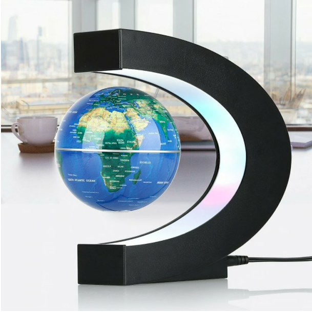 Glob pamantesc magnetic plutitor cu iluminare led