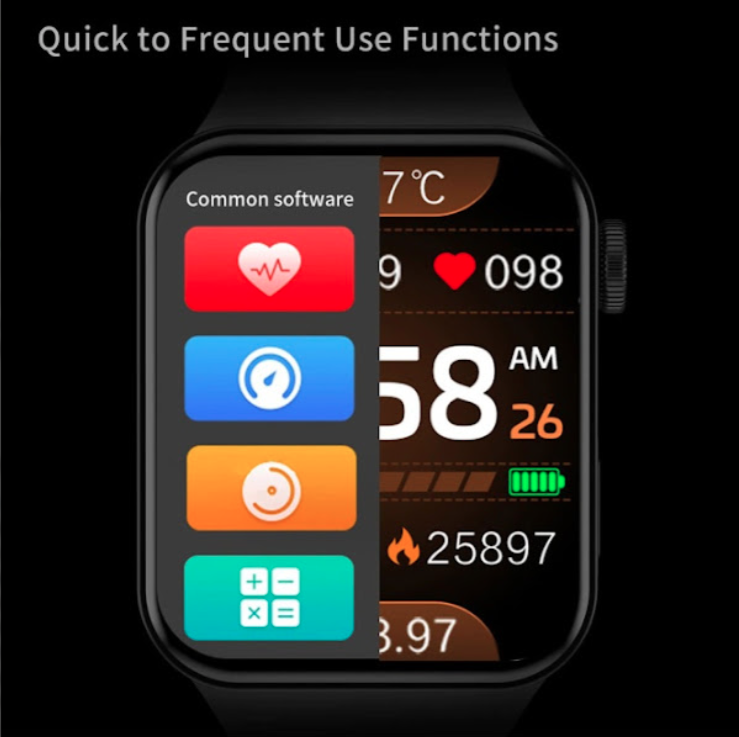 Ceas Smartwatch i7 Pro Max, tehnologie de ultima generatie, ecran 1.75 inch, functii multiple