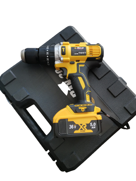 TRUSA BORMASINA 36V 5.0Ah CU 2 ACUMULATOR SI INCARCATOR + 25 ACCESORII