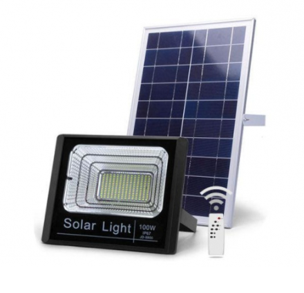 Corp Iluminat LED, Lampa Incarcare Solara Jortan 50 W +Panou Solar Rezistent la Apa, Telecomanda