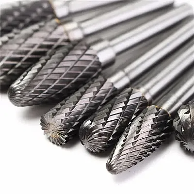 Set 10 Freze de Carbura MICI 3 MM pentru Metal