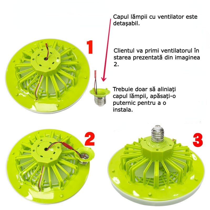 Ventilator de tavan cu iluminare