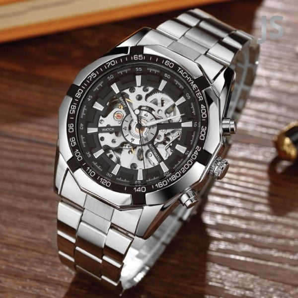 Ceas barbatesc metalic, Sport-Elegant, Silver