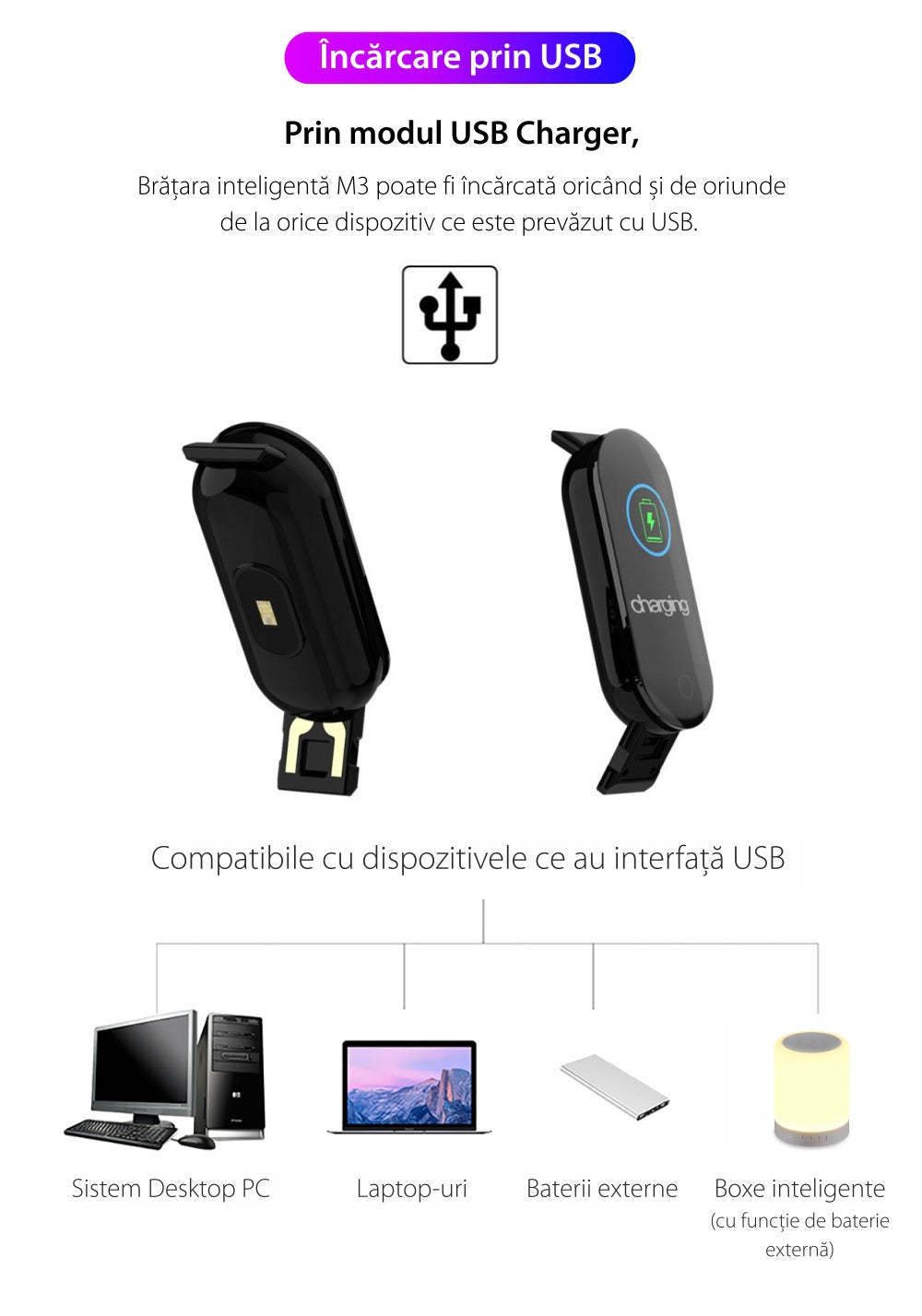 Bratara Fitness Smart M3