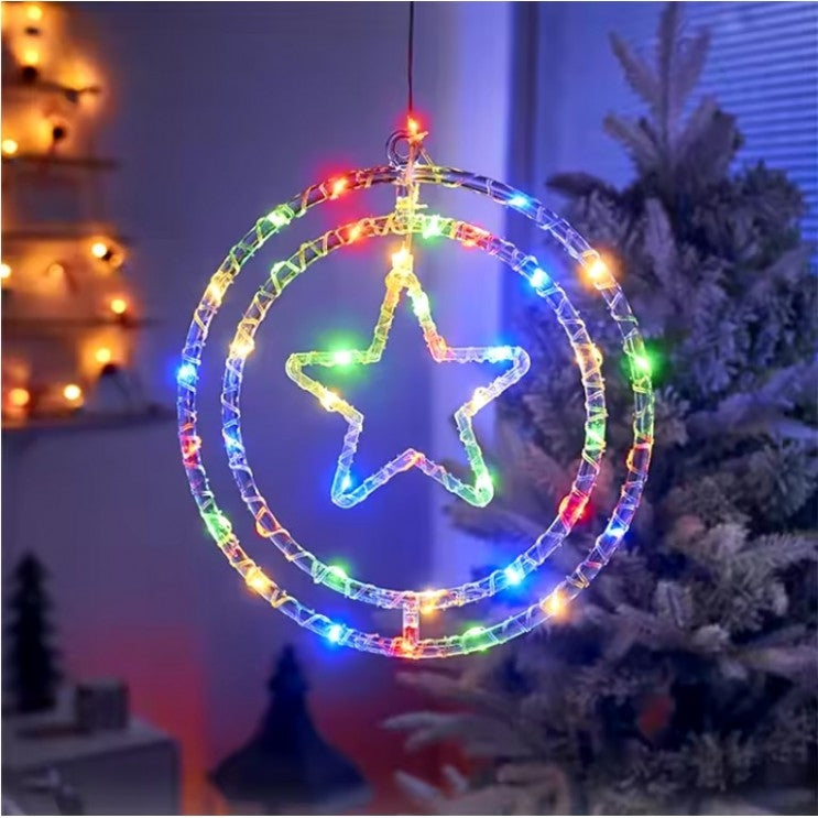 Ornament luminos 40 x 40 cm, fulg / stea