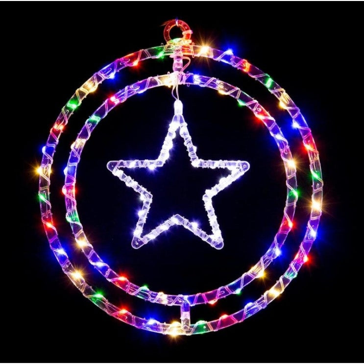 Ornament luminos 40 x 40 cm, fulg / stea