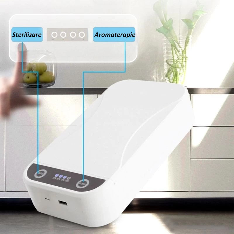 Sterilizator UVC 2 in 1, pentru telefon si obiecte mici , functie de aromaterapie