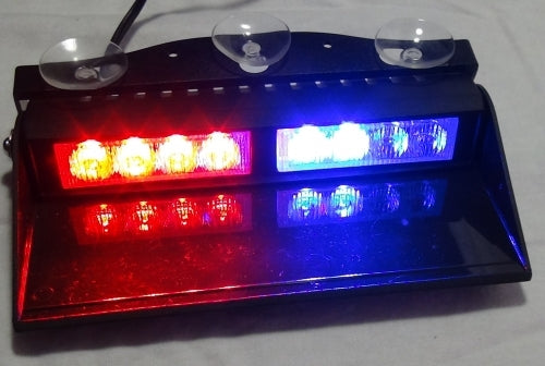 Stroboscop LED auto parbriz COB rosu albastru