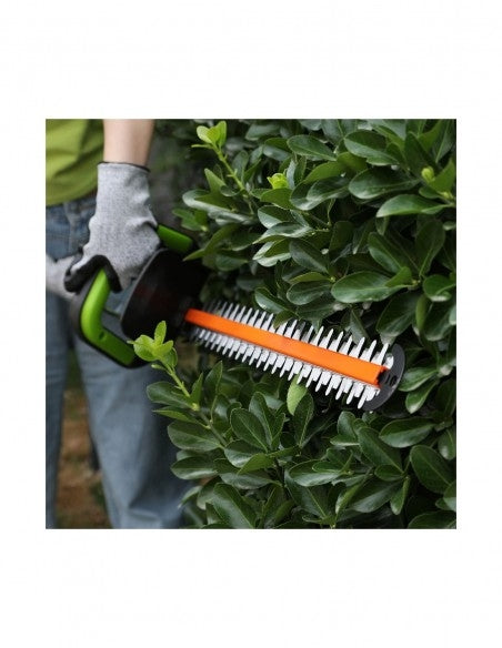 Trimmer pentru gard viu si pomi, cu 2 acumulatori, 20V - 2.0AH, lungime cutit 50cm