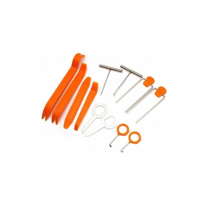 Trusa Auto, 12 ACCESORII Pentru Demontat Interior Auto, Panouri Usi Si Bord, Model Compact