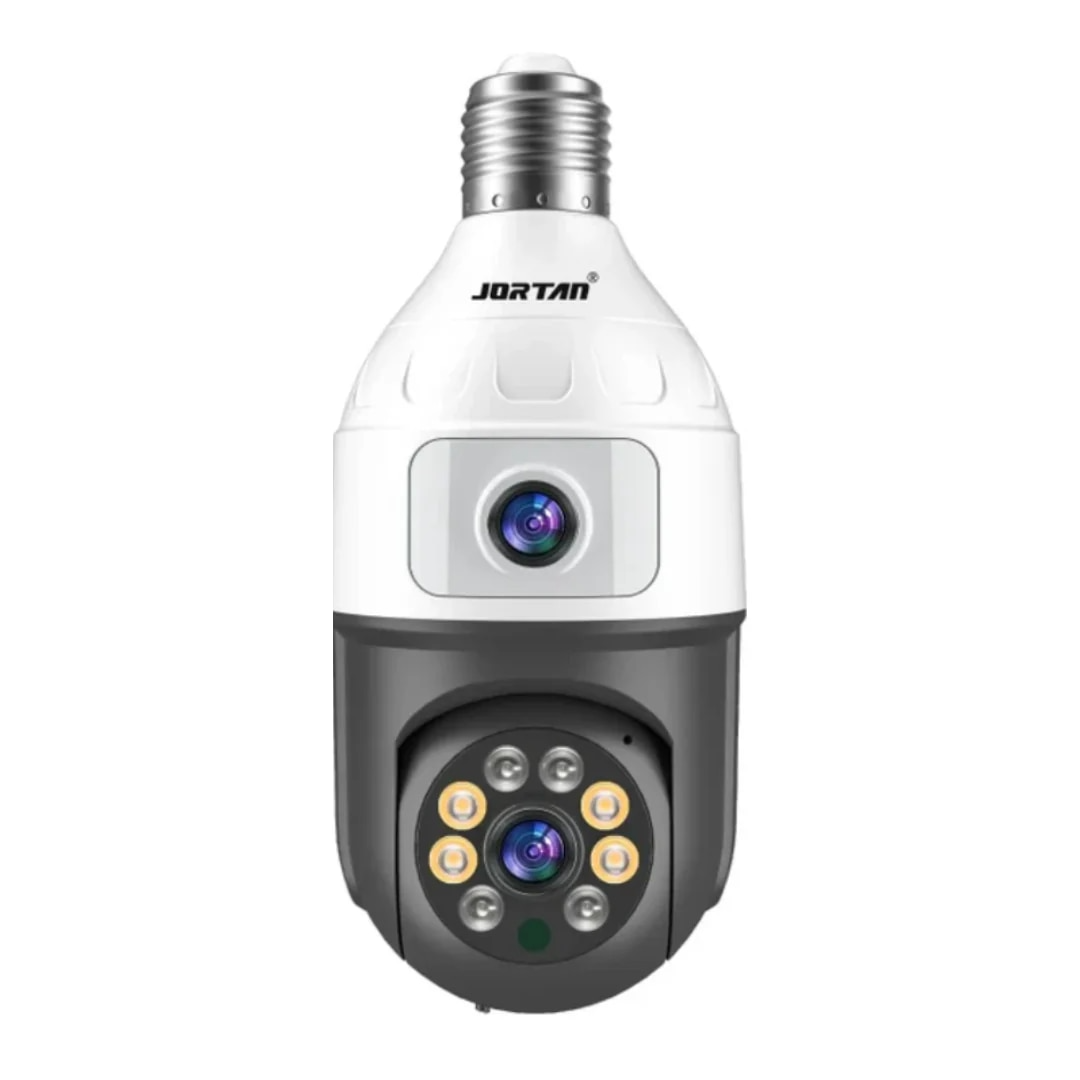 Camera Supraveghere Wi-Fi, Tip Bec E27, Dubla, 2MP+2MP, Rotire 360°, Interior/Exterior, Filmare Nocturna, Audio Bidirectional, Slot Card