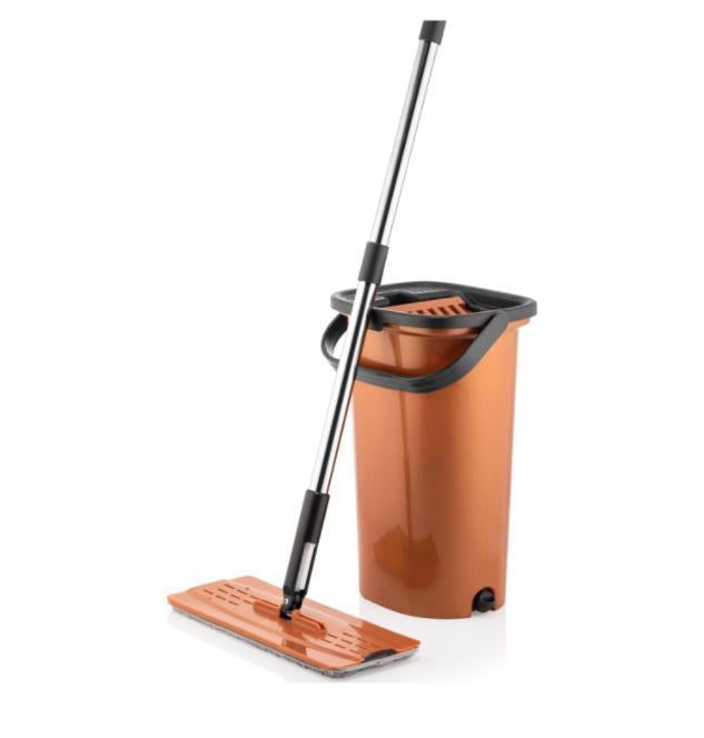 Mop plat cu galeata si storcator, 5 litri