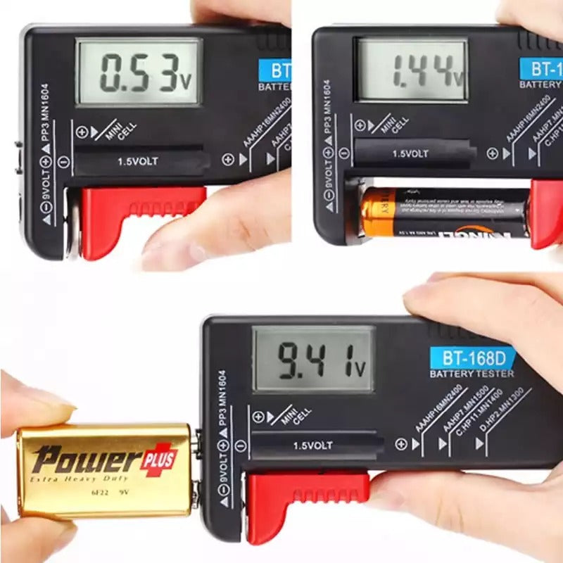 Tester pentru baterii, 1.5 v -9v, Afisaj Digital