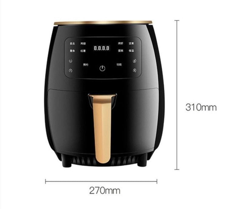 Friteuza fara Ulei cu aer cald, 2400 W Functie de Coacere, Prajire 6l Air Fryer