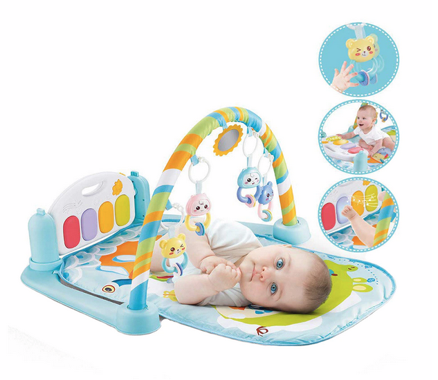 Saltea de joaca muzicala interactiva Baby Piano 5 in 1, Fetite si Baieti Centru de activitati pentru bebelusi