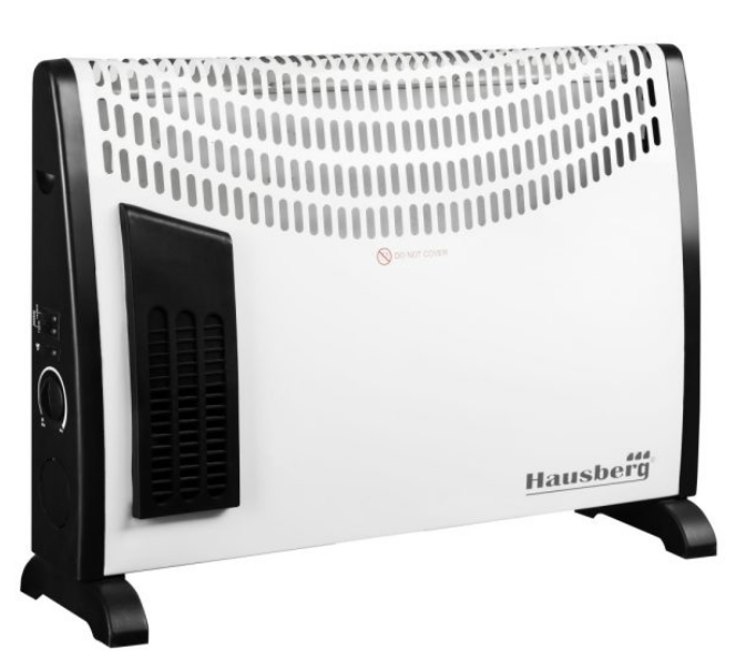 Convector electric Hausberg HB-8190, 2000 W, 3 nivele de putere, termostat reglabil, functie turbo
