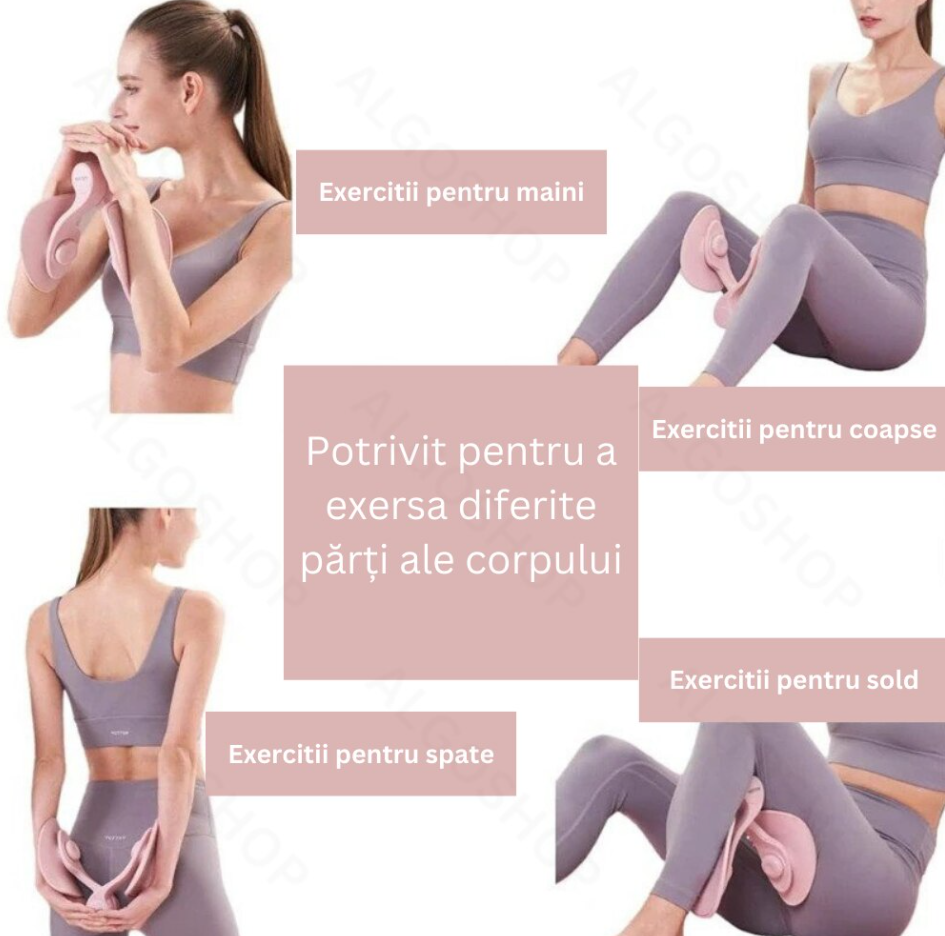 Dispozitiv Hip Trainer, Antrenor pentru podeaua pelvina, solduri, picioare, coapse, fese, maini si spate, postpartum
