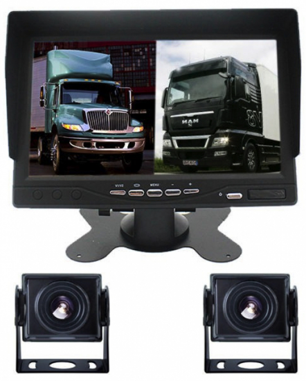 SET MONITOR AUTO 2 / 4 CAMERE METALICE PENTRU TIRURI, AUTOCARE, CAMIOANE