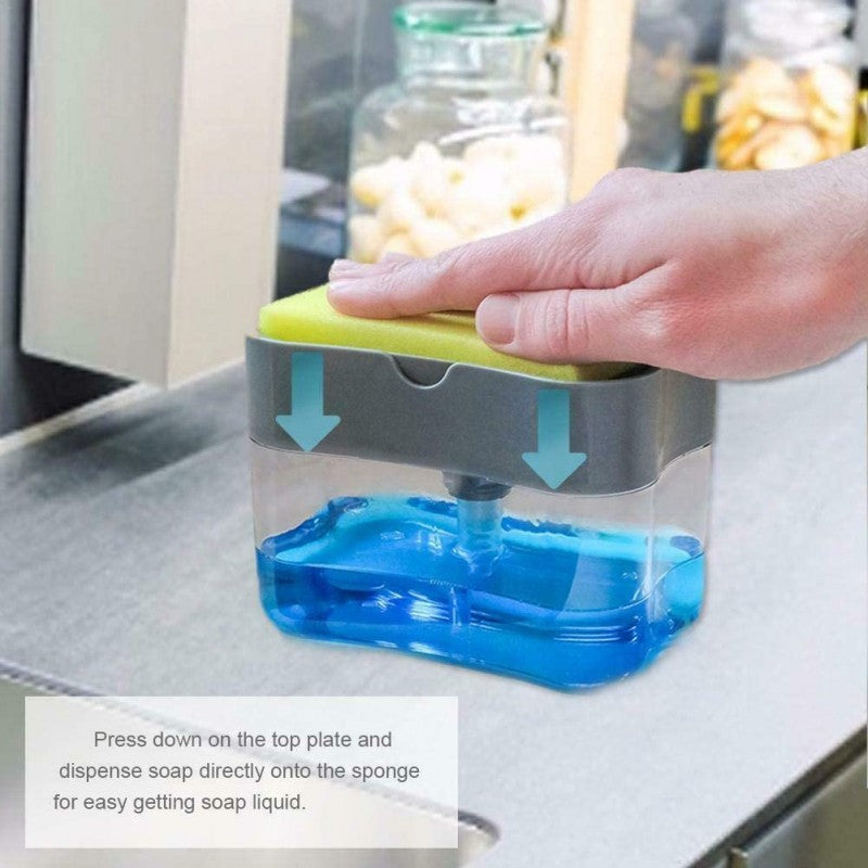 Set Dispenser Detergent Lichid Vase 2 in 1,  Burete Inclus, Rezervor 380ml