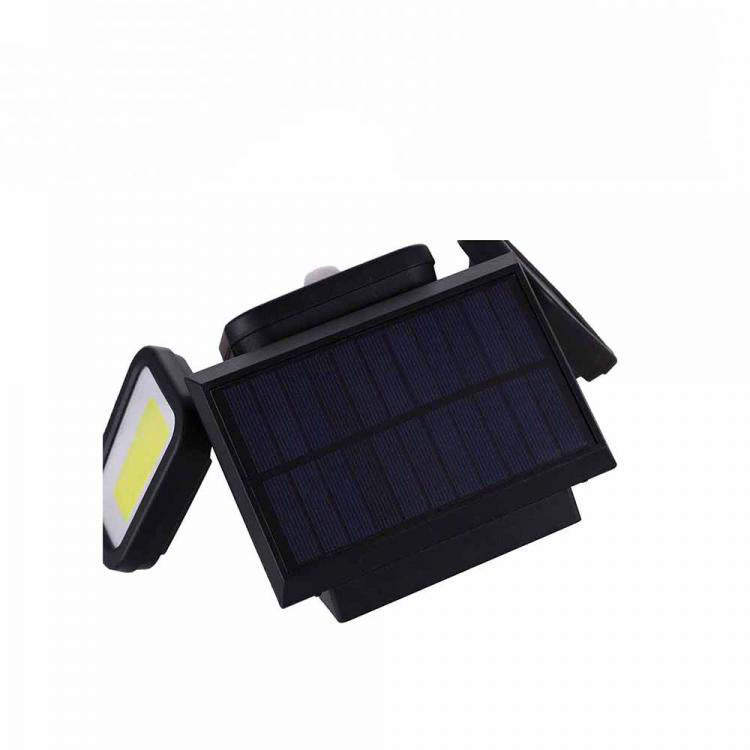 Lampa tripla split, cu panou solar si senzor de de miscare
