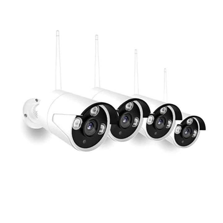 Sistem de supraveghere Wireless Jortan, 4 camere, HDMI, Infrarosu, Vizualizare pe Telefon Pachet cu HARD-DISK Optional