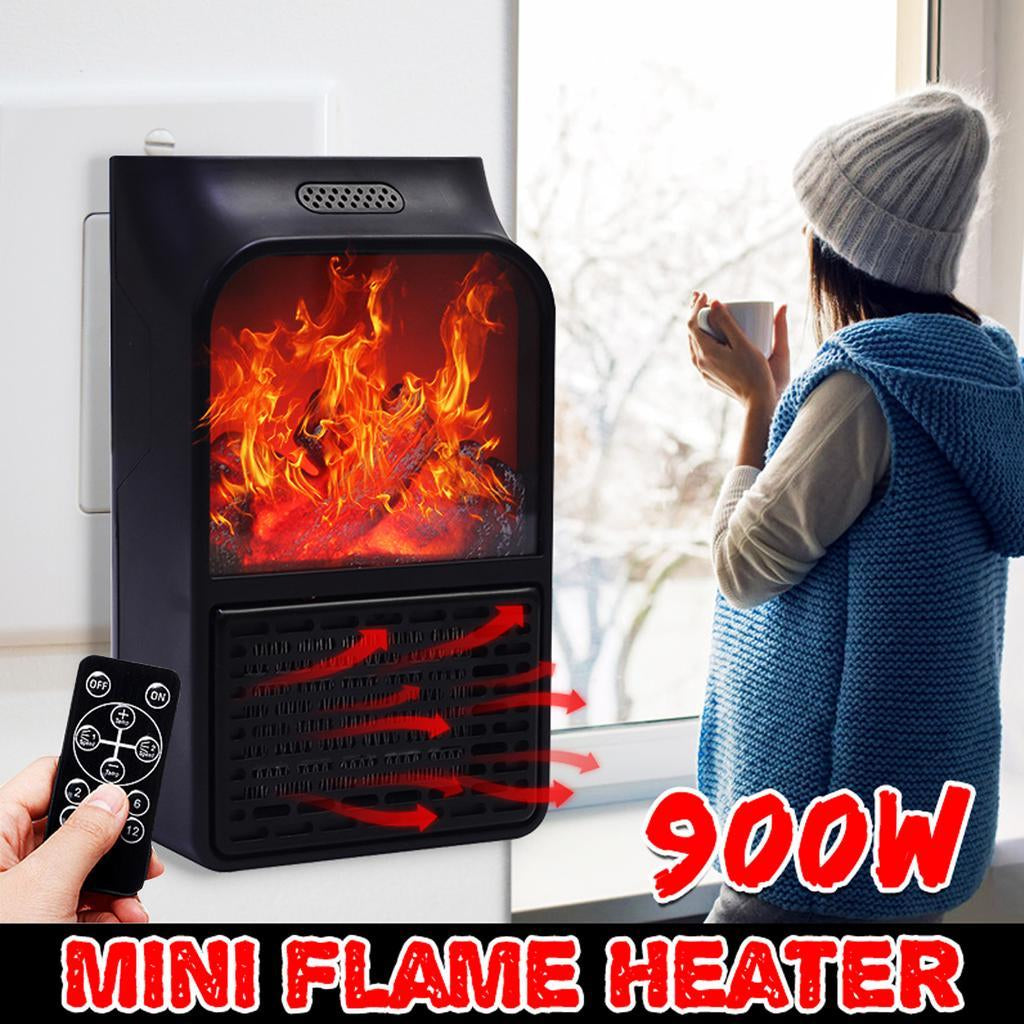 Aeroterma portabila cu telecomanda si Display Flame Heater Putere 900W