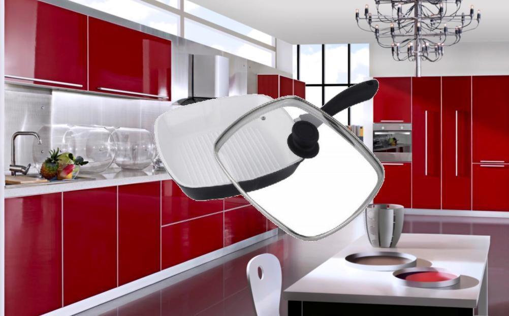 Gratar Ceramica Eco 28 CM Maner Detasabil