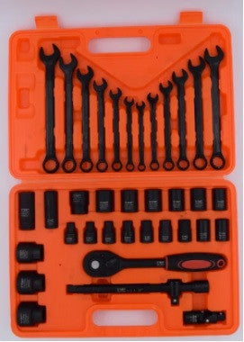 Trusa tubulare impact clichet si chei combinate fixe si inelare 37 pcs