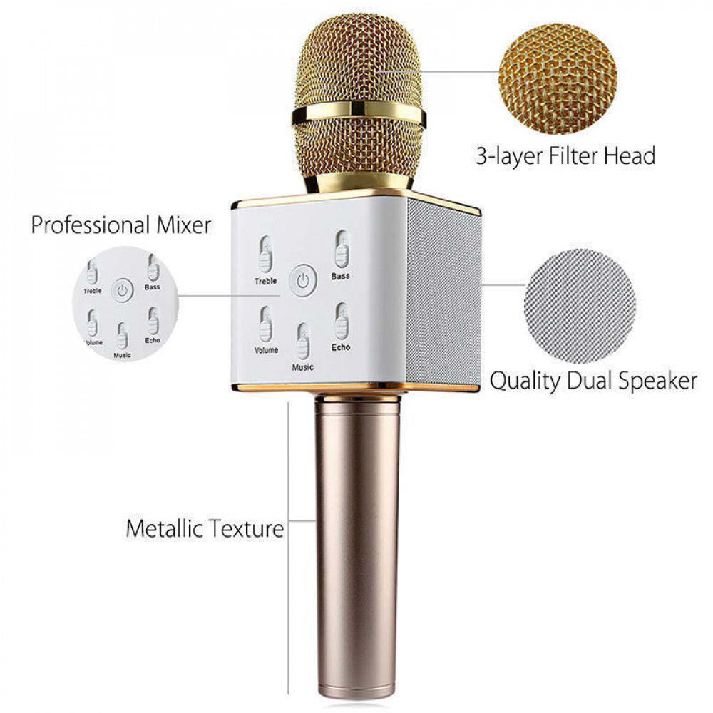 Microfon Profesional Wireless Karaoke Boxa Bluetooth Original TeleshopTV