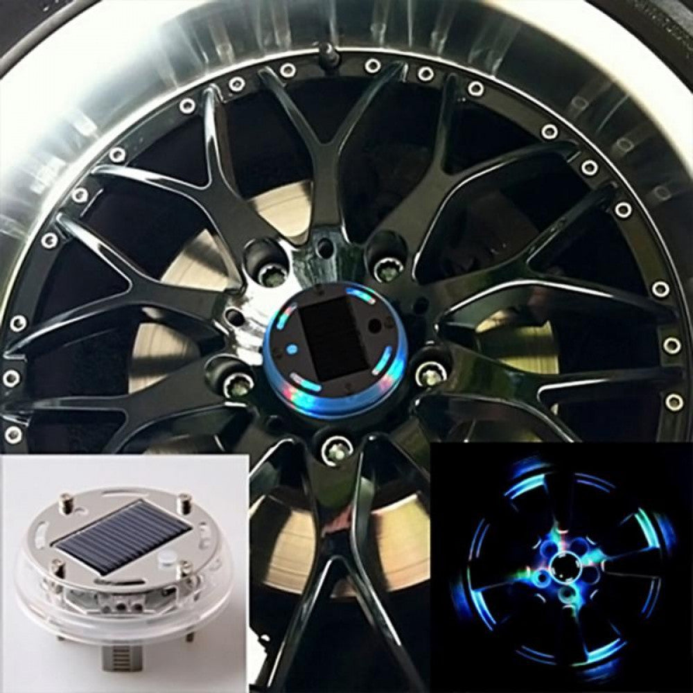 Capac Jante Auto cu Led Incarcare Solara Multicolor