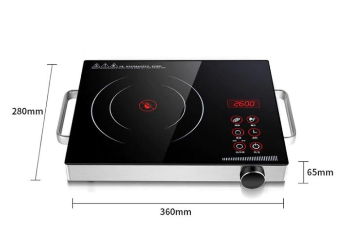 Plita infrarosu, 2000W, LED, 10 trepte