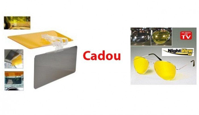 Parasolar Auto HD Visor si Ochelari auto Night View