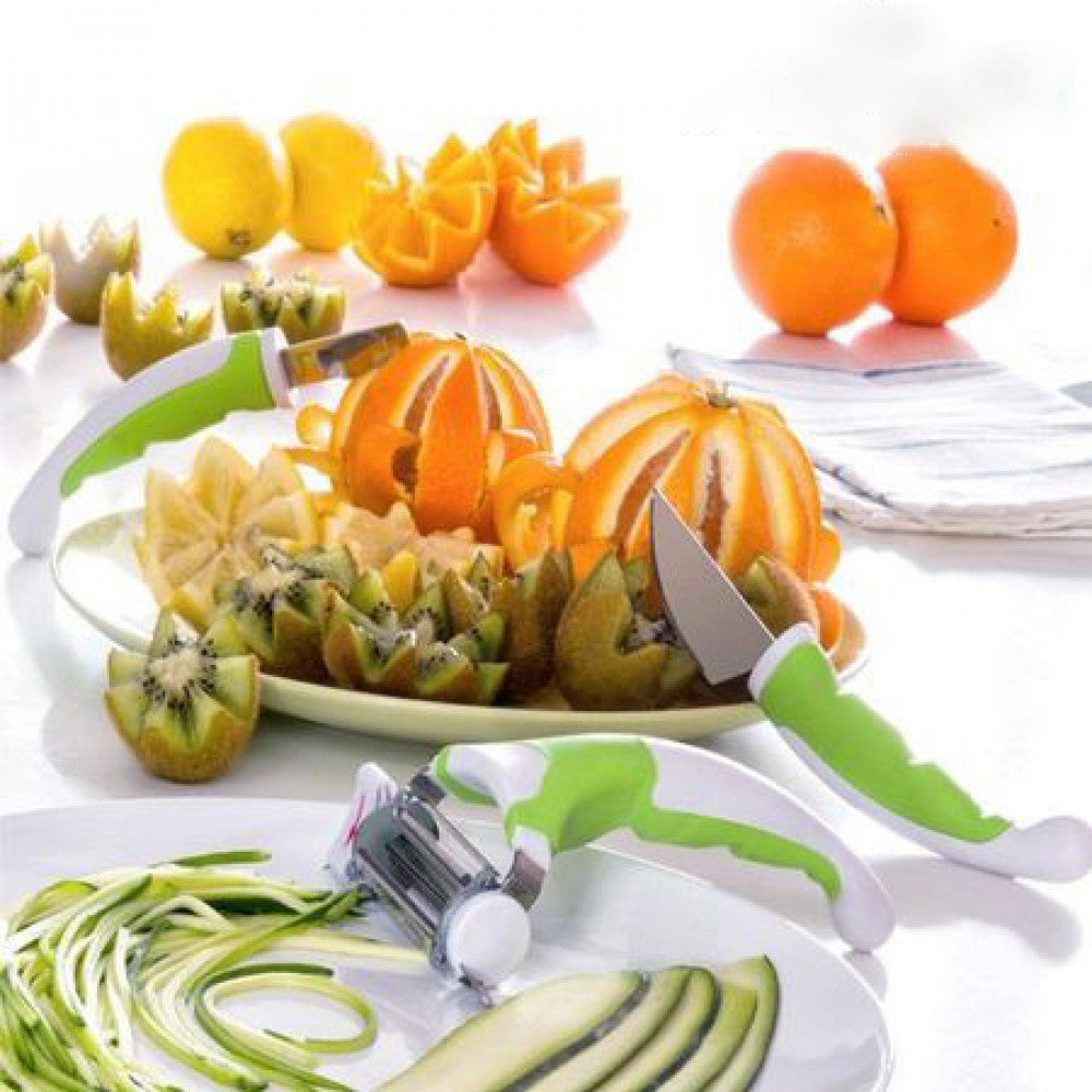 Kit 3 Piese Decorare Fructe si Legume Rezultate Garantate TeleshopTV