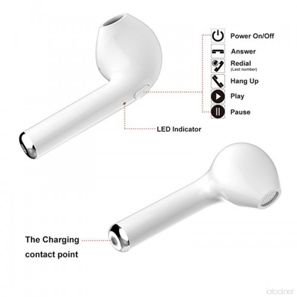 Casti wireless intra-auriculare i7S TWS