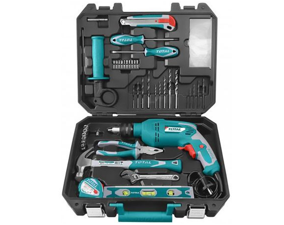 Trusa profesionala bormasina 650W si unelte 101 piese