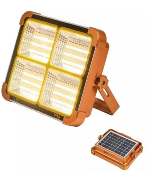 Proiector Led 500W/1000W, Incarcare cu Panou Solar 3 moduri lumina, Functie Stroboscop, Functie Power Bank
