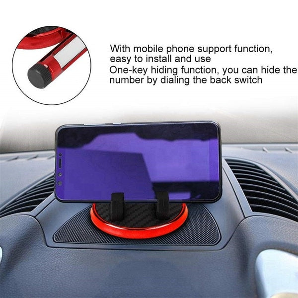 Suport afisare numar cu stand telefon pentru bordul auto