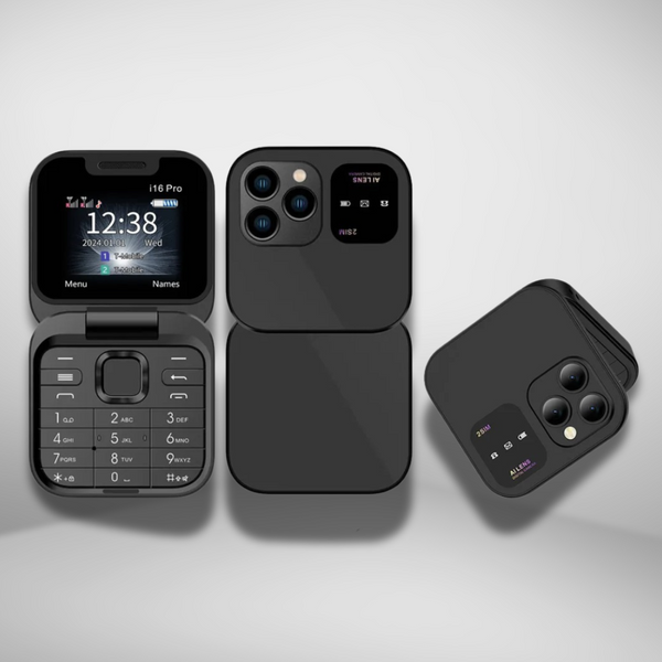 Telefon pliabil i16 Pro - compact, funcțional și elegant