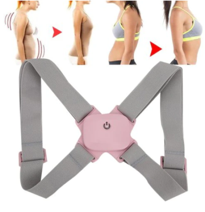 Corector de postura Inteligent Menton ,cu senzor de vibratie, pentru spate drept, si Indreptare umeri si coloana